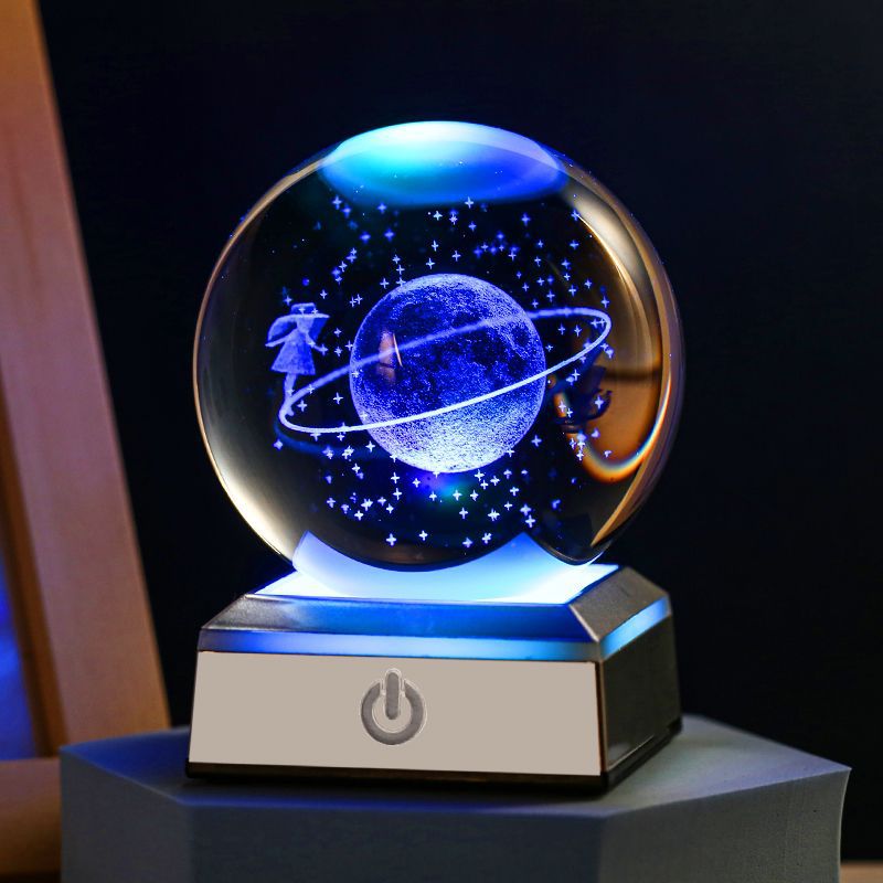 Creative Crystal Galaxy Figurine Light-Up Ball Decor
