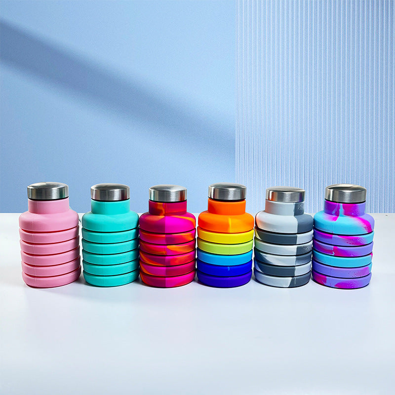 Portable Silicone Folding Water Bottle for Travel