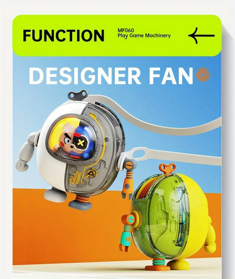 Portable Neck Fan, USB Rechargeable, 900 mAh, 3 Speeds
